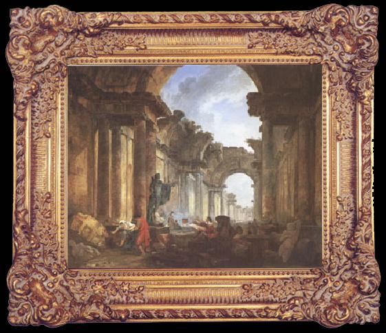 framed  ROBERT, Hubert Imaginary View of the Grande Galerie in Ruins (mk05), Ta024